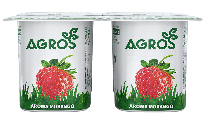 Iogurtes de morango Agros