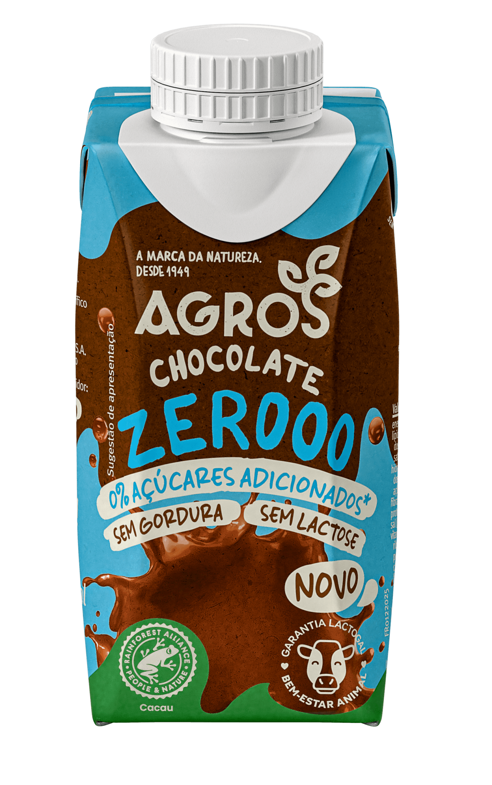 Leite com chocolate sem açucar e sem lactose